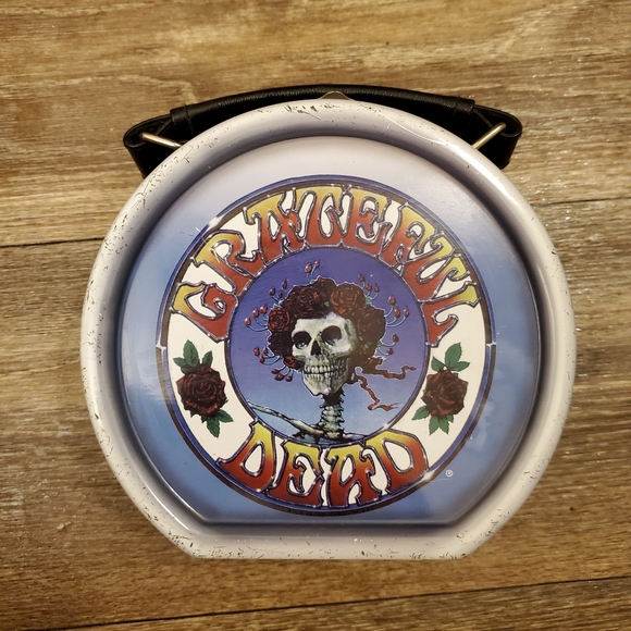 Grateful Dead Handbags - Grateful Dead Rock 'N Roll Drum Tin Tote Vandor 2000 GDP Bertha Case Lunch Box.